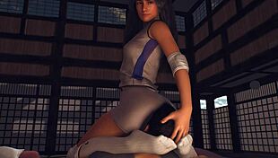 Intense Femdom Face Sitting on Fat Curvy Girl During Yoga Class in 3D Cartoon