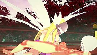 I can't believe Angelwoman is evolving to fuck three Digimon in this fantasy!
