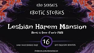 lesbian harem mansion brings erotic orgasms in this audio for women