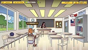 Teacher milf flashes upskirt panties in usa classroom