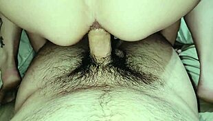 Quick anal session with a hairy milf bouncing her small tits in cowgirl position! 😏