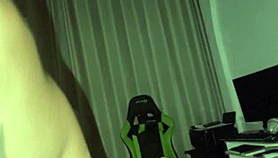 Gay guy bounces on cock after party