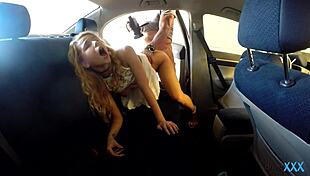 Petite 18+ Girl In Miniskirt And Puffy Panties Gets Caught Giving Blowjob Outdoor With Hard Nipples