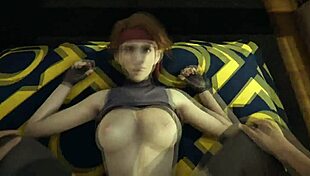 Jessie Rasberry's POV cowgirl and missionary scenes in Final Fantasy VII hentai lead to intense cumshot