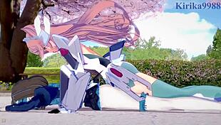 garie taman and maria cadenzavna eve and micha jawkan intense futanari sex - symphogear hentai