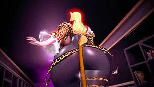 Kiki walks with huge tits in cute outfit