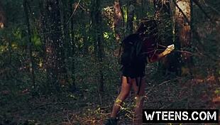 Horny teen 18+ Sally Squirtz bound in bondage for best dicking and squirting.