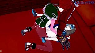 garie taman and maria cadenzavna eve and micha jawkan intense futanari sex - symphogear hentai