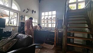 yo, spa bath turned wild with three girls, one guy, reverse gangbang interracial madness! 🛁🔥