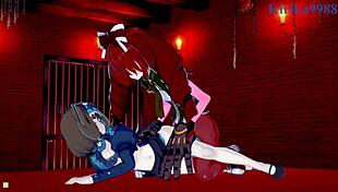 garie taman and maria cadenzavna eve and micha jawkan intense futanari sex - symphogear hentai