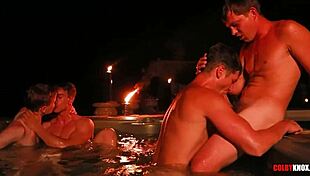 Bareback Orgy in Hot Tub with Finn, Ethan, Colby, Mickey