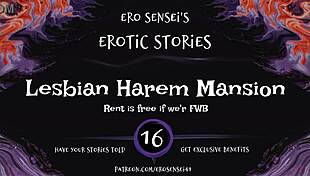 lesbian harem mansion brings erotic orgasms in this audio for women