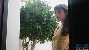 Super hot brunette Ivy Rose in sauna