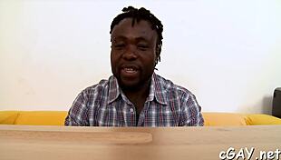 Sophisticated gay fellow endures deep anal drilling