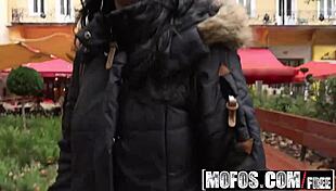 Euro Hottie Vicky Love Gets Epic Facial in Public