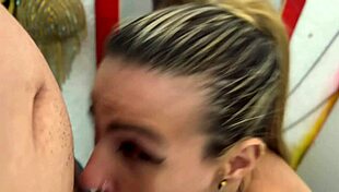 i sneaked into the dressing room and we fucked there