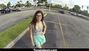 these teens are all about money, getting wild with hardcore big cock action outdoors.