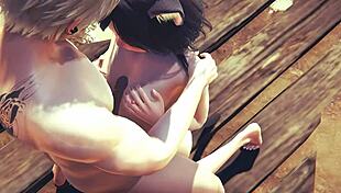 Hentai Uncensored 3D - KITTY BOOBJOB and FUCKED with CREAMPIE