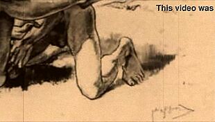 Vintage erotic art in anime style