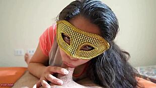 Stepmom couldn't resist deepthroating and getting fucked reverse cowgirl.