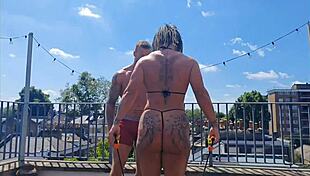 Muscular friend satisfies me after a hot workout session