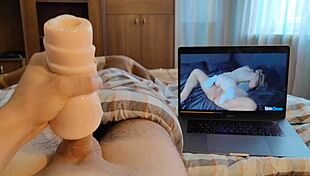 feeling the cum with my new toy