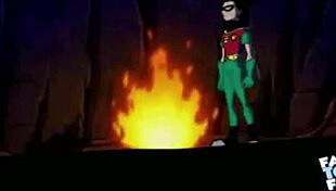 I fixed the audio for Starfire and Robin's doggystyle scene, she's bent over getting facial.