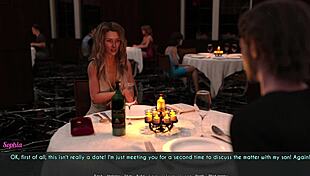 in this 3d hentai, milf cheats with stepson at dinner