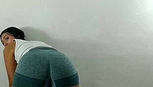 she explores her body, touching pussy and ass. then gives a blowjob before wild fucking.