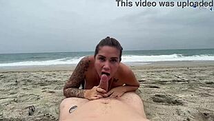 Sara Blonde's Public Blowjob And Sex On Santa Marta Beaches