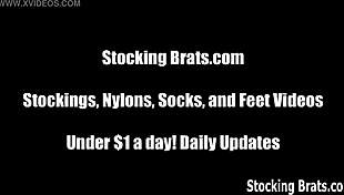 sasha and monica, you gotta see us licking those feet in sexy stockings, it's so hot