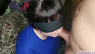 Huge Cumshot in Mouth After Home Blowjob