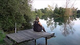 Spontaneous outdoor quickie at the lake where I was recognized by my friend