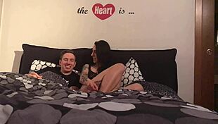 Martinamisspurple shows her tits and tattooed pussy to porn actor Max Felicitas for a blowjob?