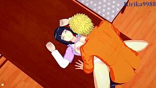 hinata hyuga moans as naruto uzumaki fucks her in hentai?