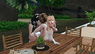 I had a horny day with sims at sulani, fucking rough in missionary with creampie