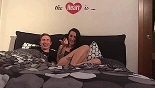 Martinamisspurple shows her tits and tattooed pussy to porn actor Max Felicitas for a blowjob?