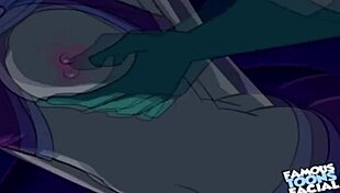 I fixed the audio for Starfire and Robin's doggystyle scene, she's bent over getting facial.