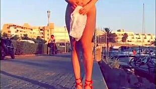 Cap D'Agde Milf Flashes for Interracial Fun