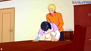 hinata hyuga moans as naruto uzumaki fucks her in hentai?