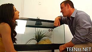 sloppy rough blowjob on barely legal teen 18+ with small tits