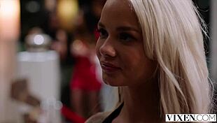 Vixen model Elsa Jean unleashes her inner beast with horny licking and blowjob