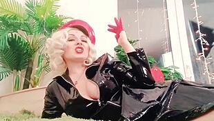 Rough domination with horny MILF in PVC costume