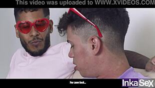 Ebony Colombian woman meets two gay friends