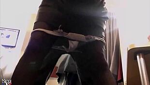 French amateur in satin dress fucked doggystyle with dirty talk pov