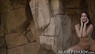 Tattooed Babe Slowly Strips To Reveal Her Shaved Pussy And Natural Tits