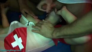 German Busty Teen Nurse Gets Rough Gangbanged With Assfucking And Fisting