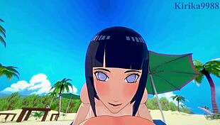 hinata hyuga moans as naruto uzumaki fucks her in hentai?
