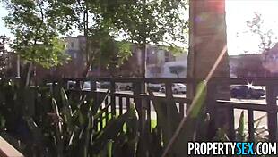 young 18+ real estate agent with big natural tits in homemade sex