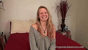 Hot Blonde Babe Shiloh Sucks Big Cock in Casting Doggy Style Action